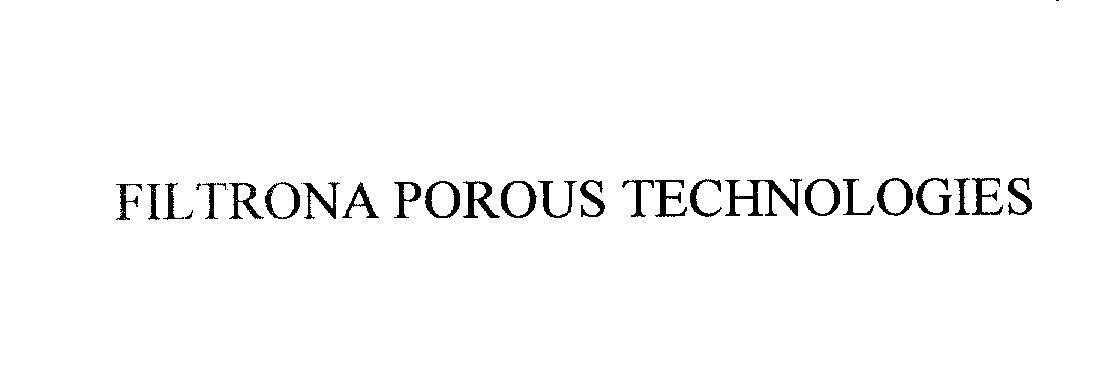Mẫu nhãn hiệu FILTRONA POROUS TECHNOLOGIES