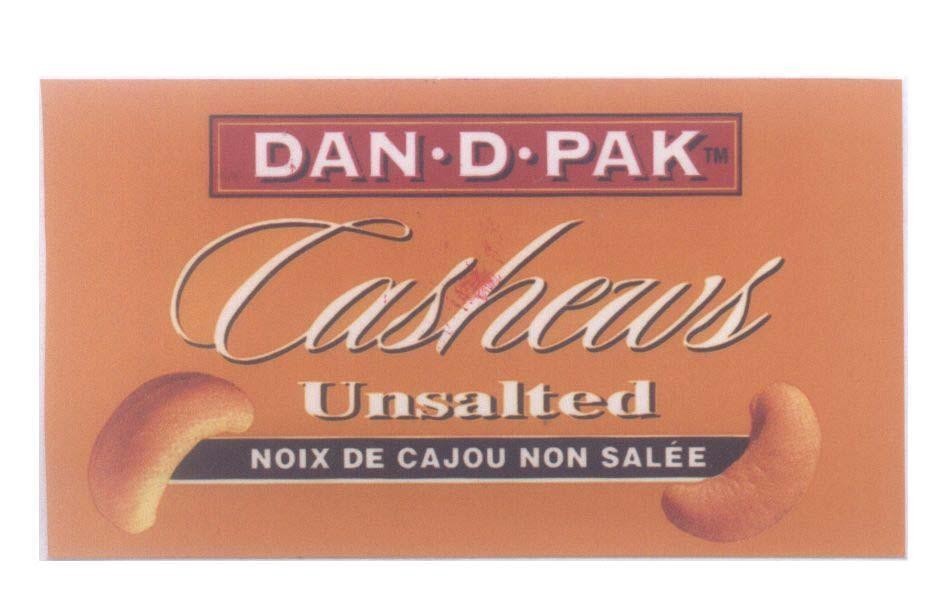 Mẫu nhãn hiệu DAN.D.PAK DAN D PAK Cashews Unsalted NOIX DE CAJOU NON SALEE