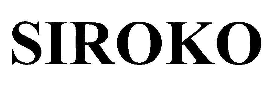 Mẫu nhãn hiệu SIROKO