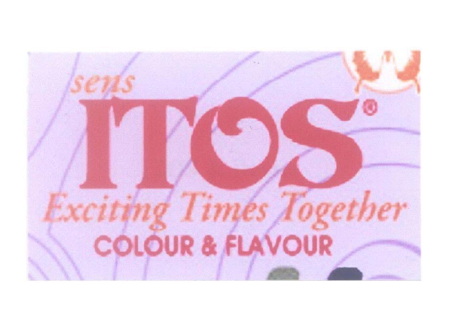 Mẫu nhãn hiệu sens ITOS Exciting Times Together COLOUR & FLAVOUR