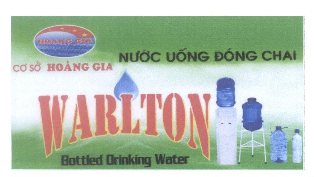 Mẫu nhãn hiệu WARLTON Cơ Sở Hoàng Gia Nước Uống Đóng Chai Bottled Drinking Water