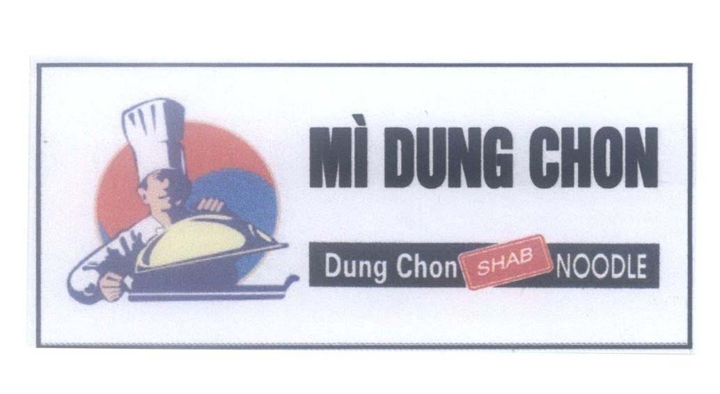 Mẫu nhãn hiệu Mì DUNG CHON Dung Chon SHAB NOODLE