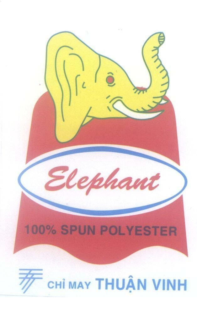 Mẫu nhãn hiệu Elephant T Chỉ May Thuận Vinh 100% SPUN POLYESTER