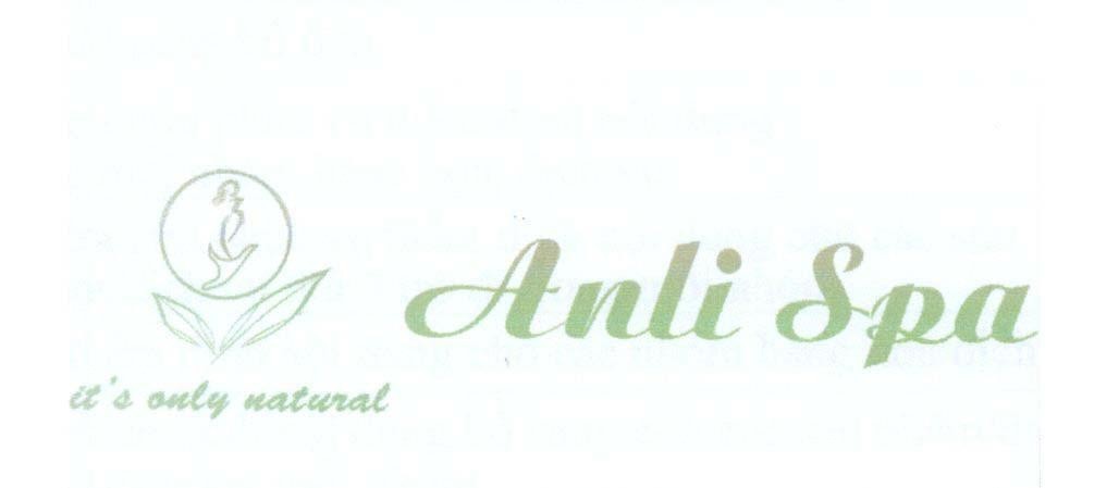 Mẫu nhãn hiệu Anli Spa it's only natural