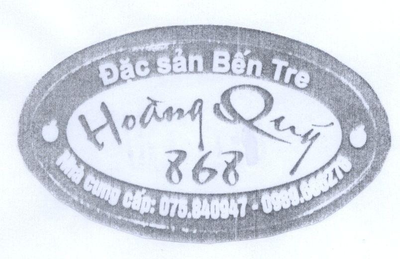 Mẫu nhãn hiệu Hoàng Quý 868 Đặc Sản Bến Tre