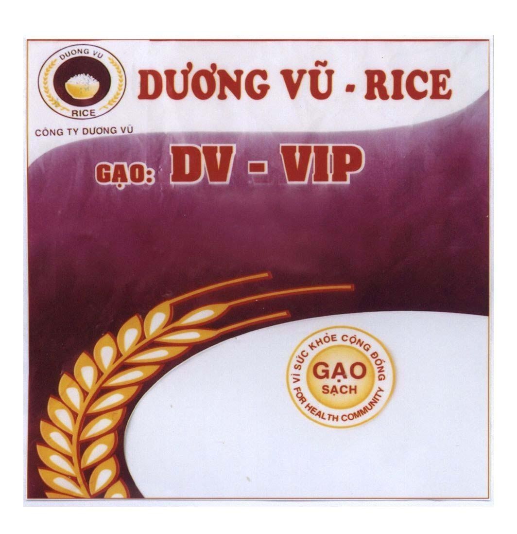 Mẫu nhãn hiệu Dương Vũ - RICE Gạo: DV-VIP