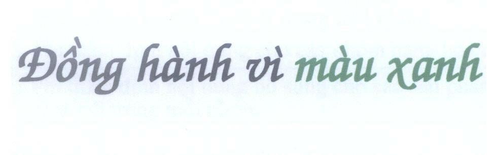 Mẫu nhãn hiệu Đồng hành vì màu xanh