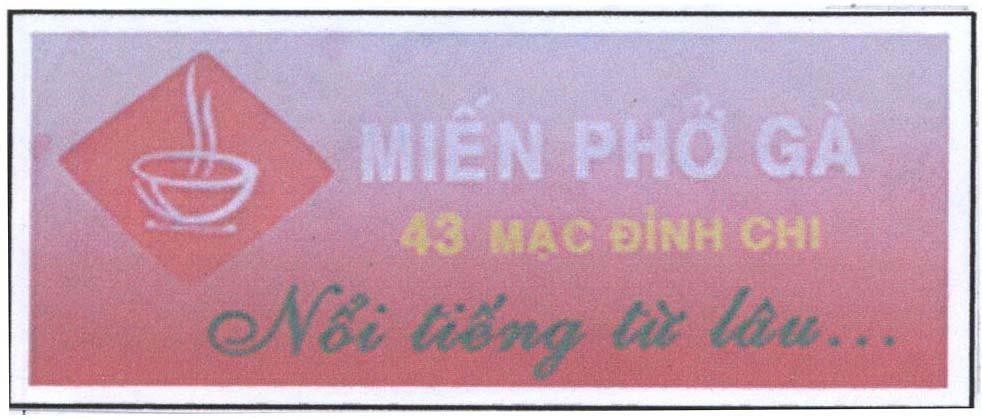 Mẫu nhãn hiệu Miến Phở Gà 43 Mạc Đỉnh Chi Nổi tiếng từ lâu...