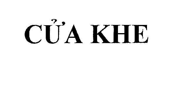 Mẫu nhãn hiệu Cửa Khe