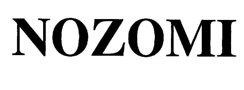 Mẫu nhãn hiệu NOZOMI