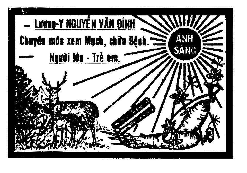 Mẫu nhãn hiệu Lương -Y Nguyễn Văn Đính Chuyên môn xem mạch, chữa bệnh Người lơn - Trẻ Em ánh Sáng