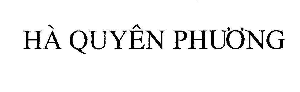 Mẫu nhãn hiệu Hà Quyên Phương