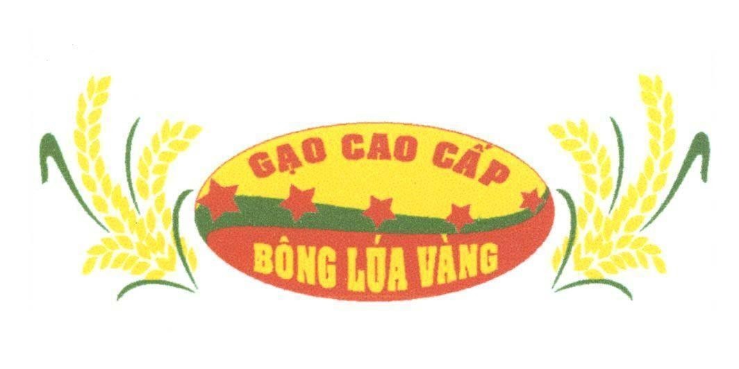 Mẫu nhãn hiệu Gạo Cao Cấp Bông Lúa Vàng