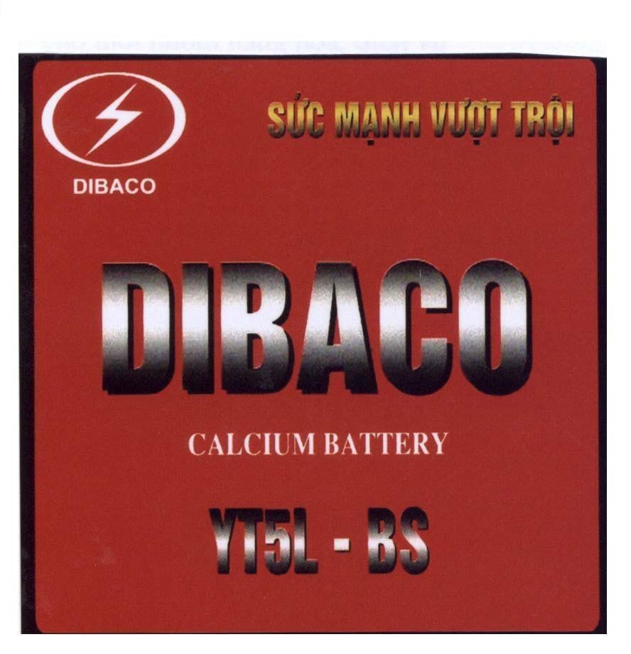 Mẫu nhãn hiệu DIBACO CALCIUM BATTERY YT5l - BS Sức Mạnh Vượt Trội