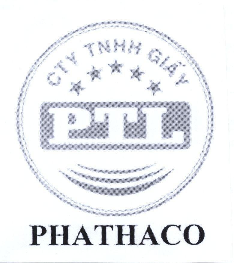 Mẫu nhãn hiệu PHATHACO PTL CTY TNHH Giấy