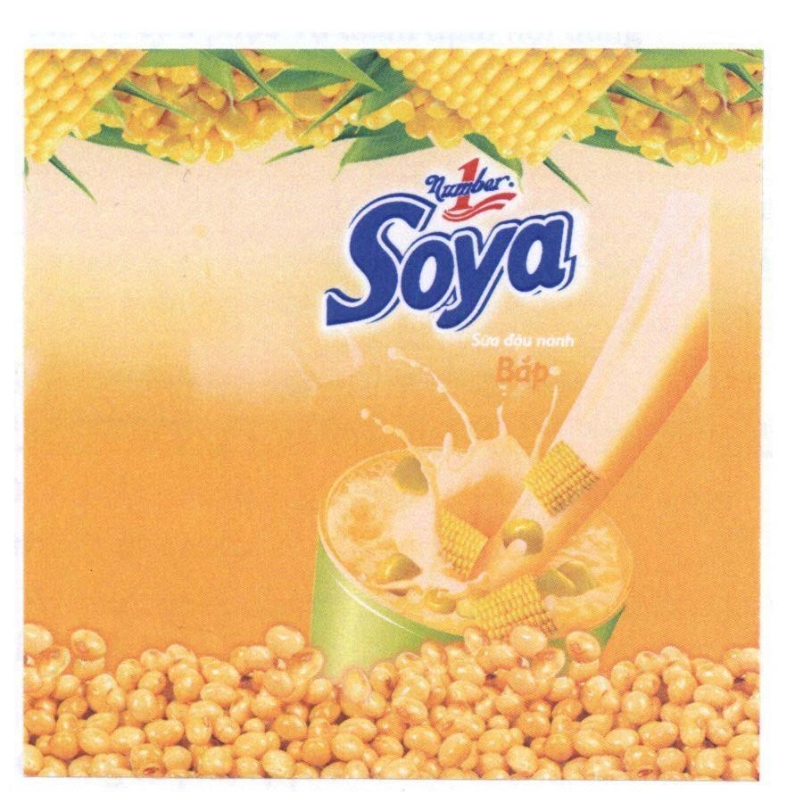 Mẫu nhãn hiệu Soya 1 Number Sữa đậu nành Bắp