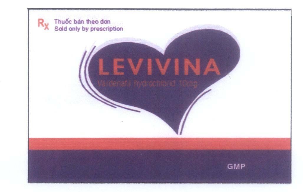 Mẫu nhãn hiệu LEVIVINA Vardenafil hydrochlorid 10mg GMP