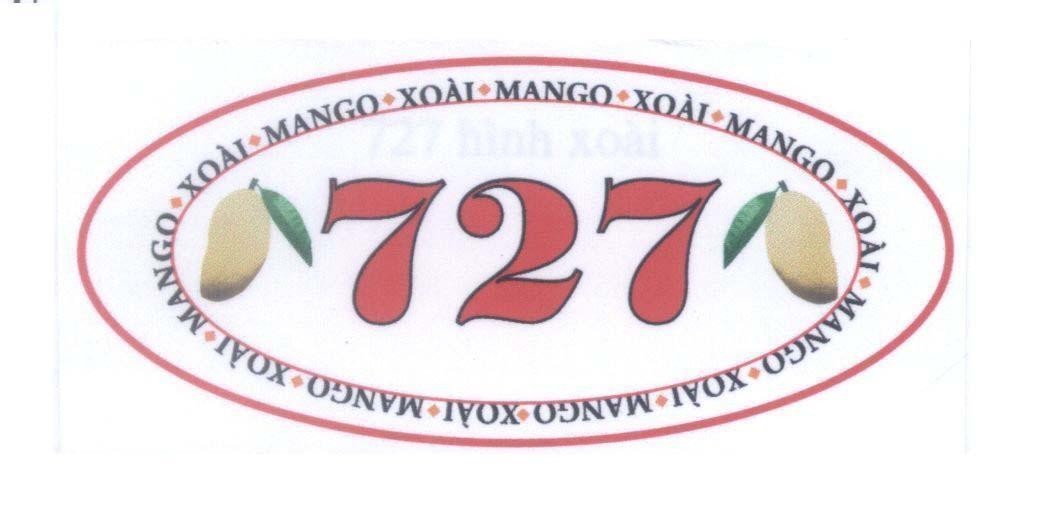 Mẫu nhãn hiệu 727 Xoài MANGO