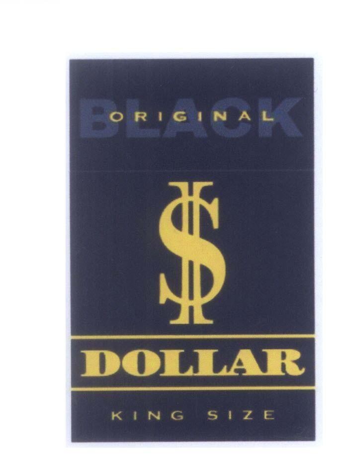 Mẫu nhãn hiệu S BLACK ORIGINAL DOLLAR KING SIZE