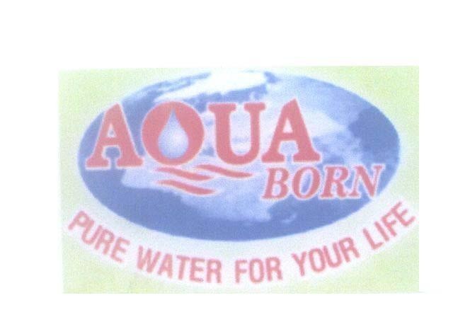 Mẫu nhãn hiệu AQUA BORN PURE WATER FOR YOUR LIFE