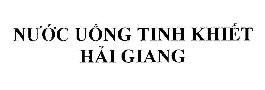 Mẫu nhãn hiệu Nước Uống Tinh Khiết Hải Giang