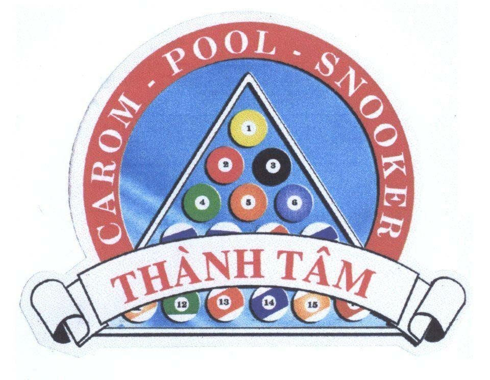 Mẫu nhãn hiệu Thành Tâm CAROM - POOL - SNOOKE