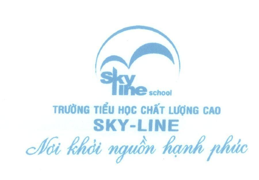 Mẫu nhãn hiệu Sky line school Trường Tiểu Học Chất Lượng Cao SKY - LINE Nơi Khởi Nguồn Hạnh Phúc