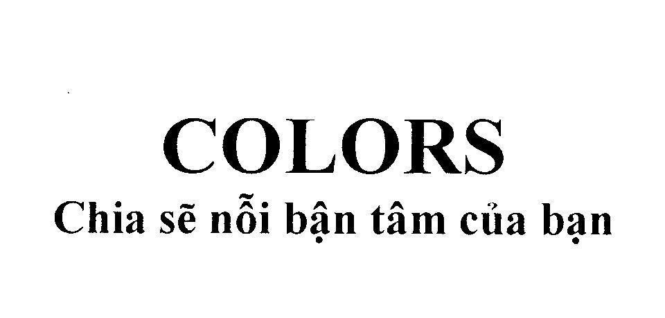 Mẫu nhãn hiệu COLORS Chia sẻ nỗi bận tâm của bạn