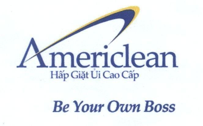 Mẫu nhãn hiệu Americlean hấp giặt ủi cao cấp Be Your Own Boss