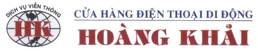 Mẫu nhãn hiệu HK Hoàng Khải Dịch vụ viễn thông cửa hàng điện thoại di động
