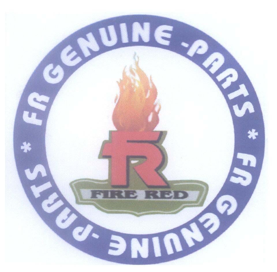 Mẫu nhãn hiệu FR F R FIRE RED FR GENUINE - PARTS