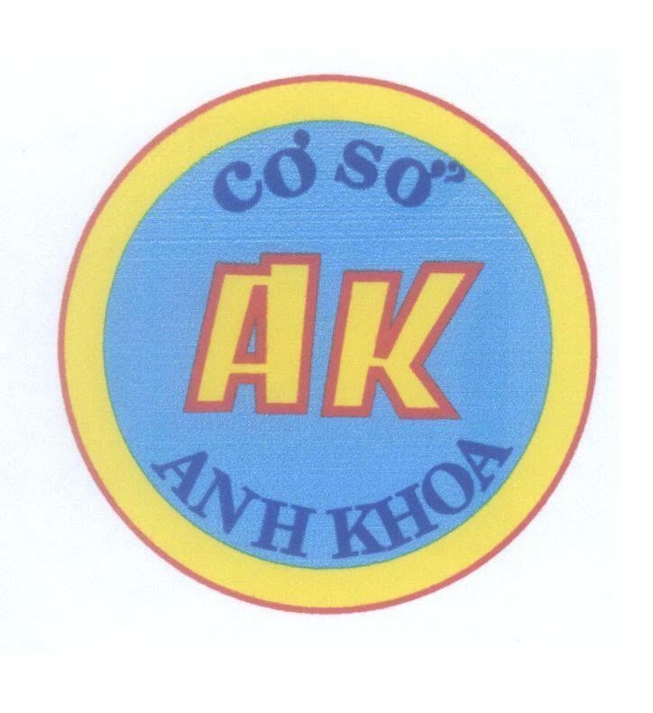 Mẫu nhãn hiệu AK cơ sở ANH KHOA