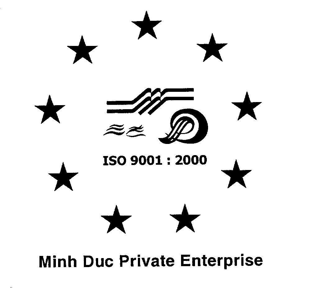 Mẫu nhãn hiệu Minh Duc Private Enterprise M D ISO 9001 : 2000