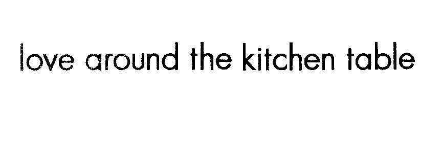 Mẫu nhãn hiệu love around the kitchen table