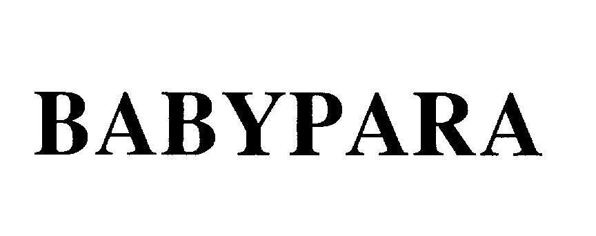 Mẫu nhãn hiệu BABYPARA