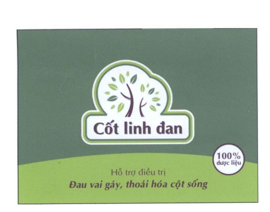 Mẫu nhãn hiệu Cốt linh đan hỗ trợ điều trị Đau vai gáy, thoái hoá cột sống 100% dược liệu