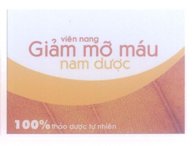 Mẫu nhãn hiệu viên nang Giảm mỡ máu nam dược 100% thảo dược tự nhiên