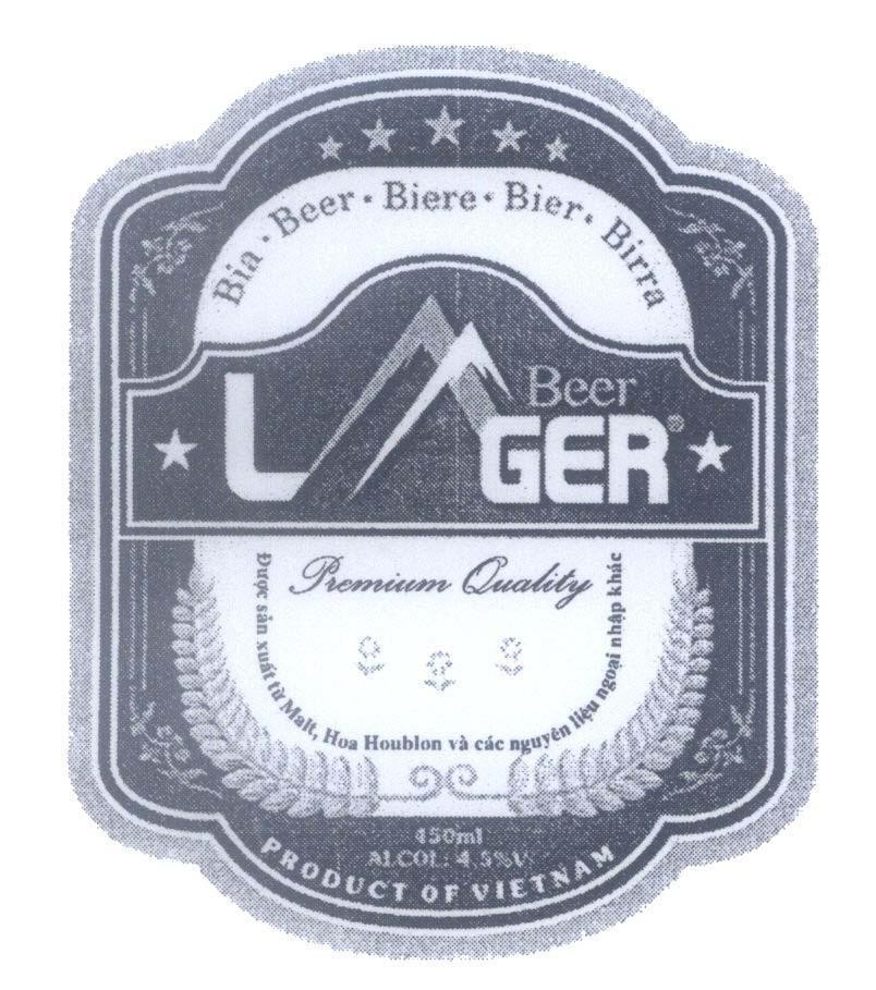 Mẫu nhãn hiệu L GER Beer Bia - beer - biere - bier - birra