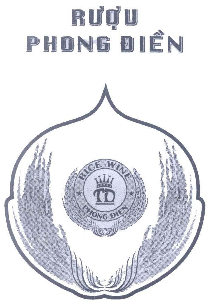 Mẫu nhãn hiệu Rượu TD Phong Điền RICE WINE PHONG ĐIEN