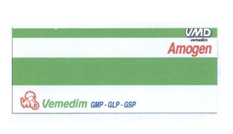 Mẫu nhãn hiệu VMD Amogen VMD Vemedim GMP - GLP - GSP