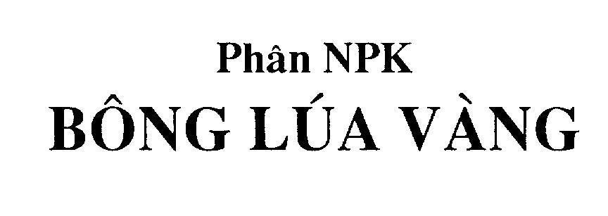 Mẫu nhãn hiệu Bông Lúa Vàng Phân NPK