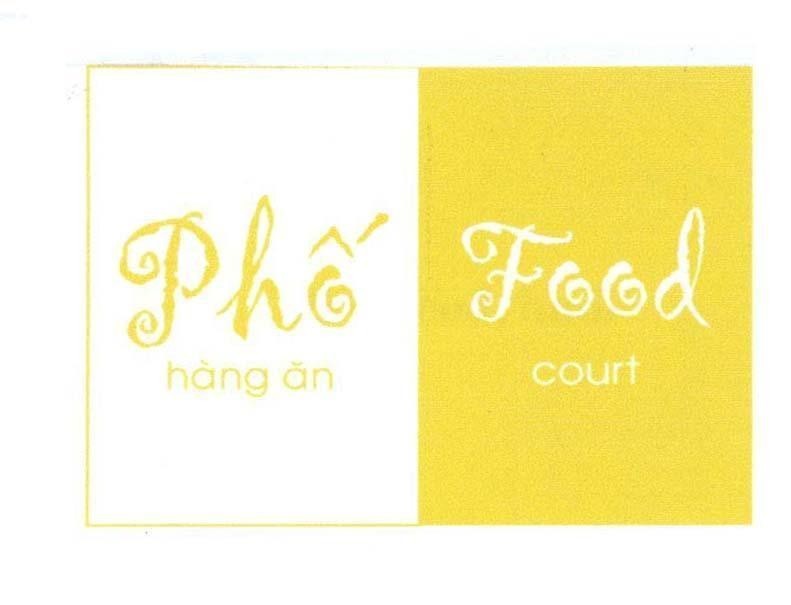 Mẫu nhãn hiệu Phố Food hàng ăn court