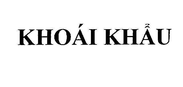 Mẫu nhãn hiệu Khoái Khẩu