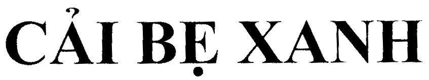 Mẫu nhãn hiệu Cải Bẹ Xanh
