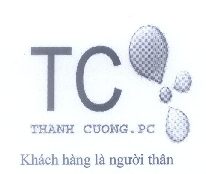 Mẫu nhãn hiệu TC THANH CUONG.PC Khách hàng là người thân