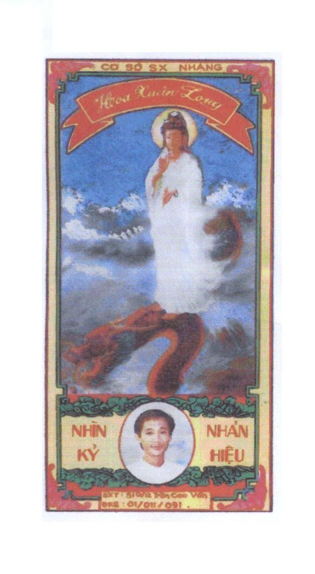 Mẫu nhãn hiệu Hoa Xuân Long Cơ Sở SX Nhang Nhìn Kỷ Nhản Hiệu