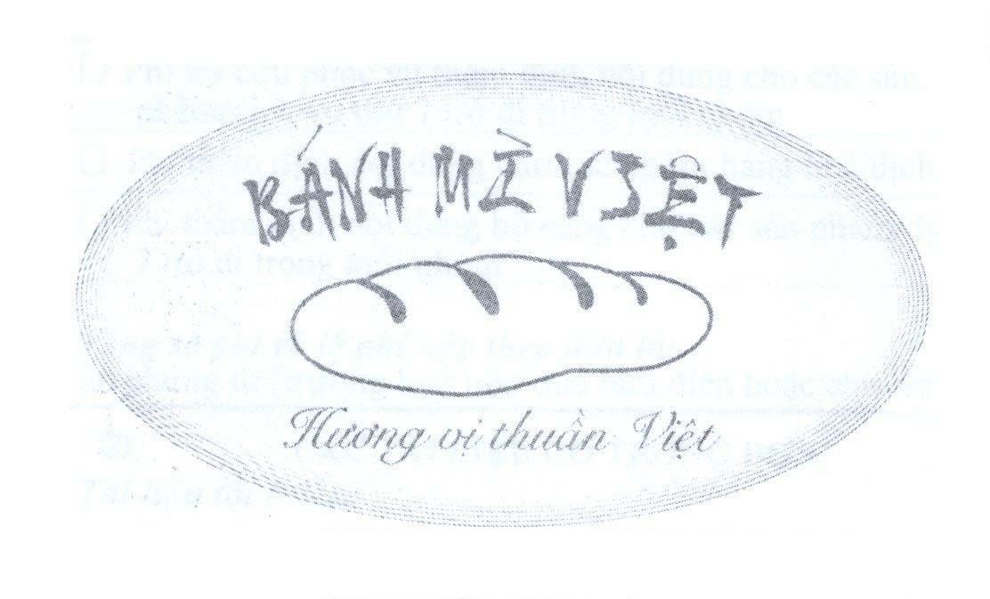Mẫu nhãn hiệu Bánh Mì Việt Hương vị thuần việt
