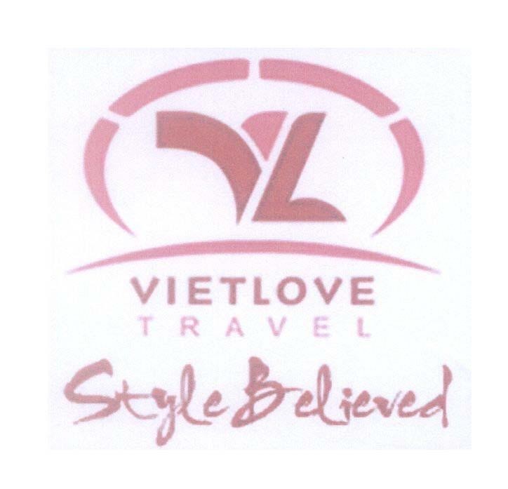 Mẫu nhãn hiệu VL VIETLOVE TRAVEL Style Believed