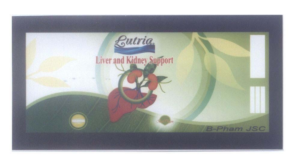 Mẫu nhãn hiệu Lutria BioPharm B-Pham JSC Liver and Kidney Support