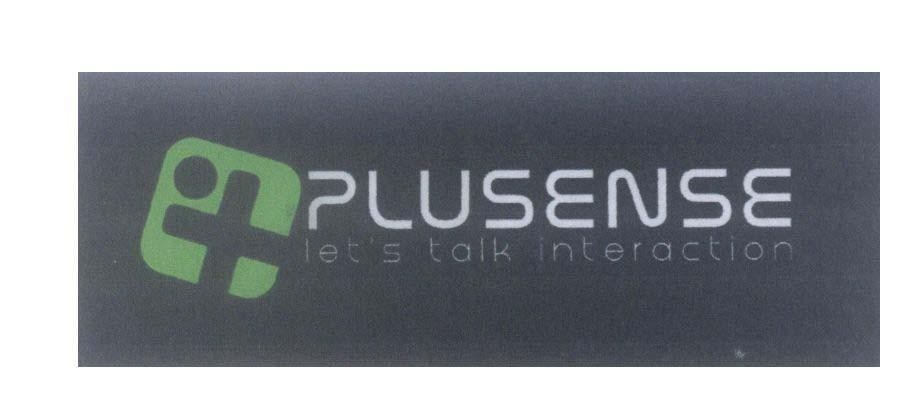 Mẫu nhãn hiệu PLUSENSE let's talk interaction